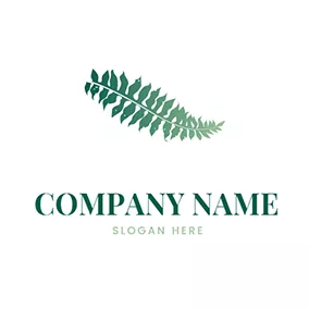 蕨类 Logo Palm Leaf Fern logo design