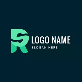 S Logo Paper Folding and Letter R S logo design