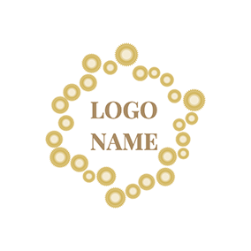 Font Logo Pearl Frame Design Signature logo design