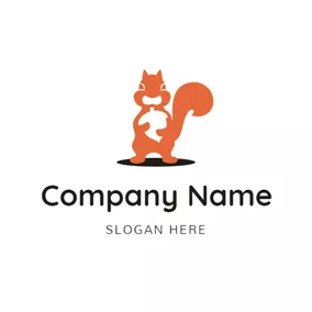 松鼠 Logo Pine Cone and Croci Squirrel logo design