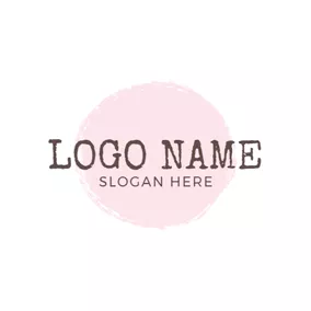 Name Logo Pink Figure and Simple Letter logo design