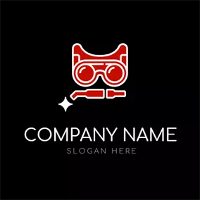 Industrial Logo Protective Glasses and Electrowelding logo design