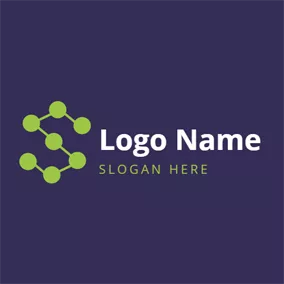 Logótipo S Purple and Green Letter S logo design