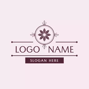 剪影 Logo Purple and Pink Lotus logo design