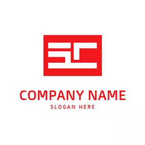 S Logo Rectangle Symbol Letter S C logo design