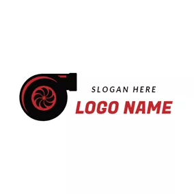 Industrial Logo Red and Black Turbo logo design