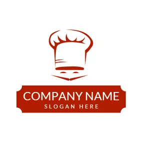 廚房 Logo Red Beard and White Chef Hat logo design