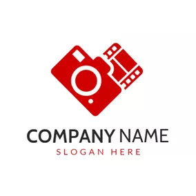Filming Logo Red Camera and Film logo design