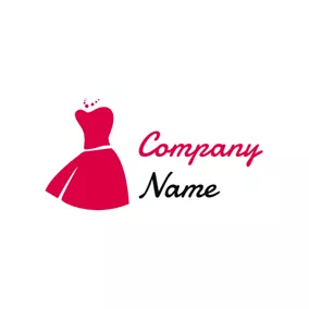 Logótipo Boutique Red Fashion Dress logo design
