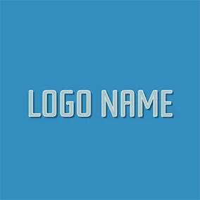 Name Logo Regular Long Blue Stylish Font logo design