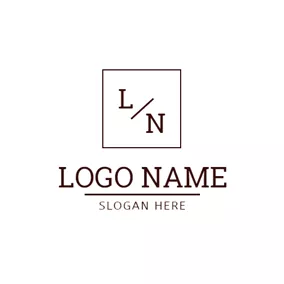 Name Logo Regular Square and Name Form logo design
