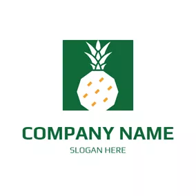 鳳梨 Logo Regular Square and Simple Pineapple logo design