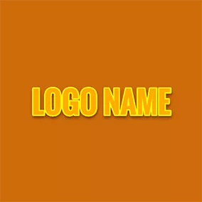 YouTube Channel Logo Regular Wide Orange Cool Text logo design