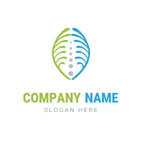 Physiotherapy Logo Rib and Spine Icon logo design