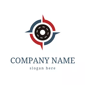 爬山 Logo Road and Compass logo design