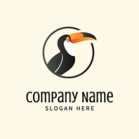 Coop Logo Roundness Emblem Toucan Cartoon logo design