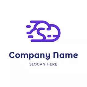資料庫logo Saas Cloud Letter S logo design
