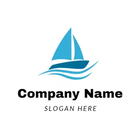 船 Logo Seagoing Fishing Ship logo design