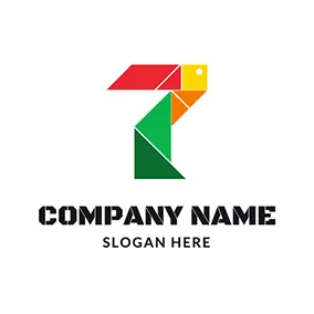 Font Logo Seven Color Puzzle logo design