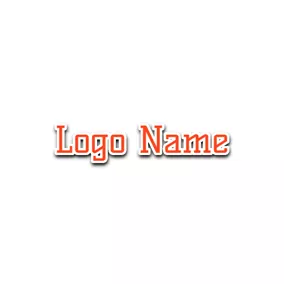Font Logo Shadowy Orange Cool Text logo design