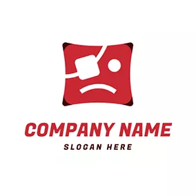 形狀logo Shape Blinder and Sad Emoji logo design