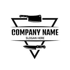 Industrial Logo Shape Rectangle Knife Chopping logo design