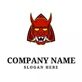 邪靈 Logo Shield Tusk Wicked Satan logo design