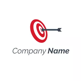 射箭 Logo Shoot Game and Simple Target logo design