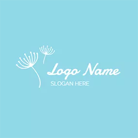 Logotipo Elegante Simple and Elegant Dandelion logo design