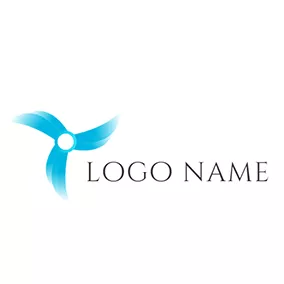 渐变 Logo Simple and Gradient Propeller logo design