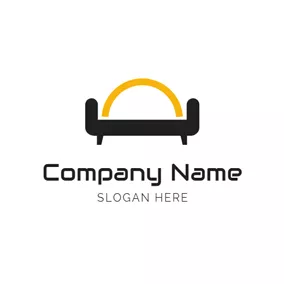 沙发 Logo Simple and Modern Chair logo design