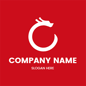 Logotipo De Dragón Simple Chinese Dragon Bracelet logo design