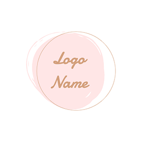 簽名 Logo Simple Circle Text Signature logo design