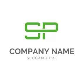 Sp Logo Simple Conjoint Letter S and P logo design