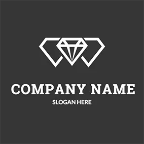 Logotipo De Diamante Simple Diamond and Shape logo design