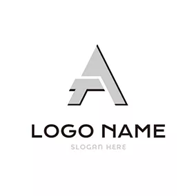 At Logo Simple Geometric Letter A T logo design
