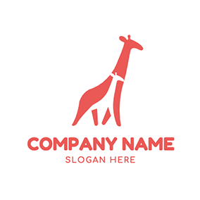長頸鹿 Logo Simple Giraffe Design Mom logo design
