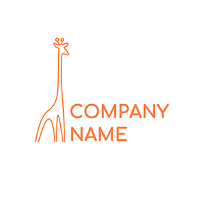 Simple Logo Simple Giraffe Profile logo design