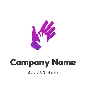 觸碰 Logo Simple Hand Outline Hello logo design