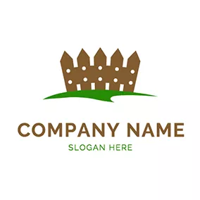 Süßes Logo Simple Lawn Cute Fence logo design