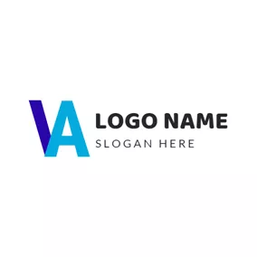 交织字母Logo Simple Letter V and A Monogram logo design