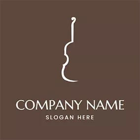 小提琴 Logo Simple Line and Abstract Violin logo design