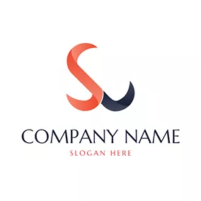 S Logo Simple Malposed Letter S C logo design