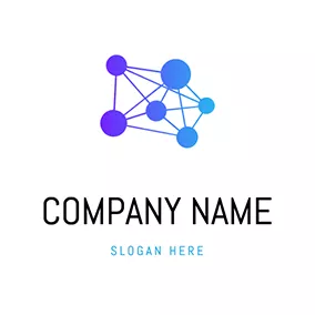 实验室 Logo Simple Molecule Structure Design logo design