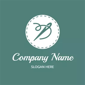 Embroider Logo Simple Needle and Craft logo design