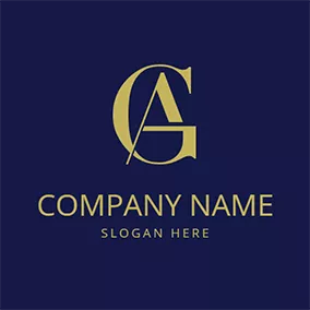 Ga Logo Simple Overlay Letter G A logo design