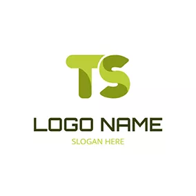 S Logo Simple Paper Folding Letter T S logo design