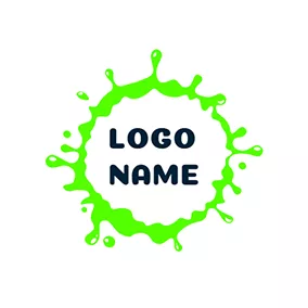 Art & Entertainment Logo Simple Rounded Slime Decoration logo design