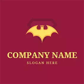 Courage Logo Simple Shield Bat Hero logo design