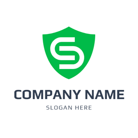 Simple Shield Letter S and C logo design